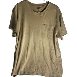 Dickie's Mens Shirt Sz 3XL Beige Cream Outdoors Work Pocketed Short Sleeve